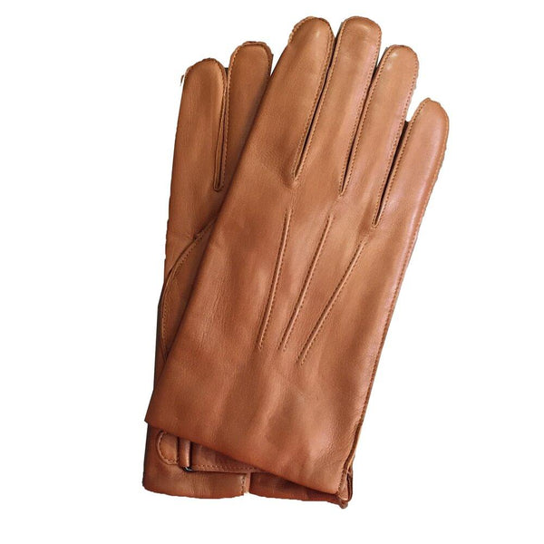 Gants en cuir doublés de cachemire cousus à la main pour hommes-Peter